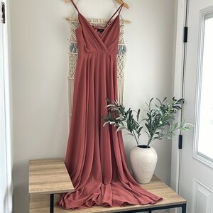 Lulus All About Love Rusty Rose Maxi Dress